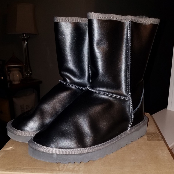 Metallic Silver/Black Ugg Boots - Picture 2 of 4